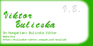 viktor bulicska business card